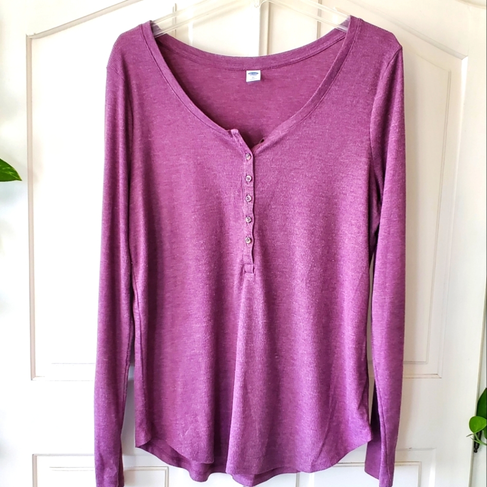 Mauve Henley long sleeve